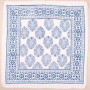 Handmade Cotton Handblock <b>Bandana</b> Scarf Unisex Boho Wrap Lightweight Summer Eco Friendly Gift <b>For</b> <b>Men</b> Women - Product Image 1