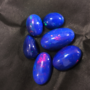 Pierres précieuses d'opales naturelles pour la fabrication de bijoux, cabochon opale éthiopienne, naturel, cabine d'opale bleue - Product Image 4