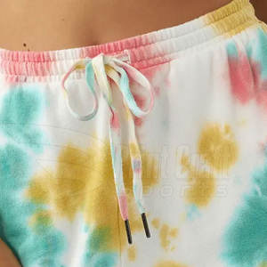 Vente en gros Short décontracté léger pour femme Short taille adulte respirant à motif tie-dye unique - Product Image 5
