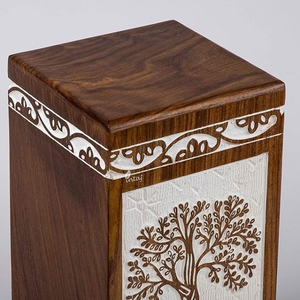 Handmade Rosewood Urnสําหรับเถ้ามนุษย์ต้นไม้แห่งชีวิตโกลนไม้Hand Crafted - โกลนงานศพสําหรับเถ้าผู้ใหญ่ - Product Image 2