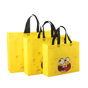 Sacs de shopping non tissés avec poignée, logo personnalisé, laminage métallique argenté et doré, vente en gros, fabricant OEM Vietnam - Product Image 2