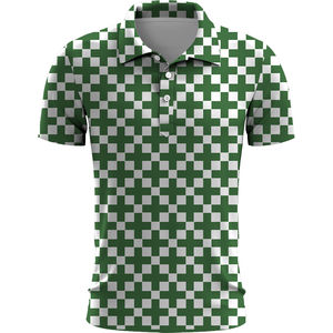 Polos pour hommes de haute qualité à la mode et décontracté à manches courtes respirant grande taille avec design vierge et motif de logo uni - Product Image 5