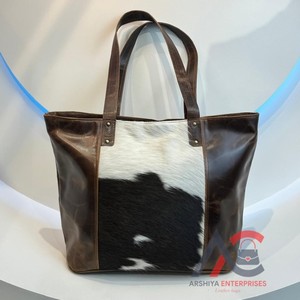 Fabricante de bolsos de mano al por mayor de moda Vintage de alta calidad de gran capacidad de cuero genuino bolso de hombro para las mujeres - Product Image 1