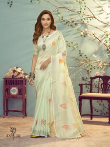Sari fantaisie avec vente en ligne de tissu de soie doux Latkan lourd de vêtements de style indien et pakistanais - Product Image 4