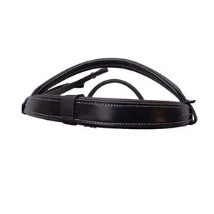 เบาะหนังแท้สำหรับแข่งม้าบังเหียนสวมศีรษะสีดำมีตัวยึดสแตนเลส - Product Image 2