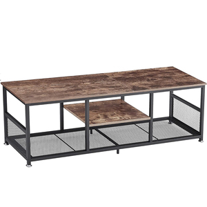 Soporte de TV industrial para televisores, sala de estar abiertos para estantes de almacenamiento/dormitorio, mesa de consola multimedia de 3 niveles con marco de metal - Product Image 6