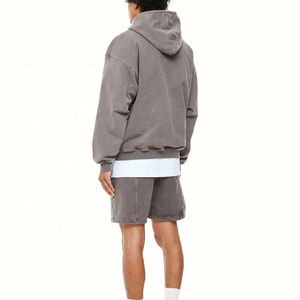 Conception de bande de roulement la plus vendue personnalisée vierge surdimensionnée Double fermeture éclair couleur vierge fermeture éclair complète mode vêtements sweats à capuche pour hommes - Product Image 3