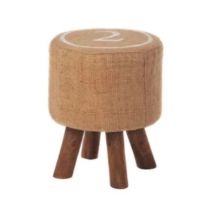 เก้าอี้ม้านั่งทำจากไม้และผ้าทรงกลมสำหรับบ้านเฟอร์นิเจอร์ห้องนั่งเล่นที่สะดวกสบายการออกแบบที่ทันสมัยเรียบง่าย - Product Image 4