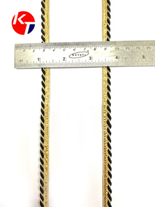 Costura Paspeln Piping Borgoña Gold Lace Trimming 15 mm para vestido de baile de Carnaval y ofertas de prendas católicas en venta al por mayor - Product Image 2