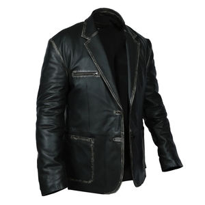 Ventes en gros de blazers en cuir pour hommes, automne-hiver 2024, grande taille, simple boutonnage, respirant, meilleurs fabricants, personnalisable - Product Image 4