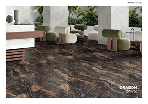 Azulejos de Porcelana de Alto Brillo de 600x1200 mm, DRAGON ONYX - Diseño Europeo Moderno, Uso Interior, Antideslizante y Antibacteriano - Product Image 3