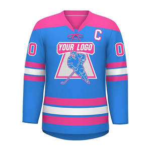 Maillot d'entraînement de hockey sur glace personnalisé pour homme, grandes tailles, ensembles d'uniformes sportifs personnalisés, 100 % polyester, imprimé et cousu, service OEM - Product Image 6