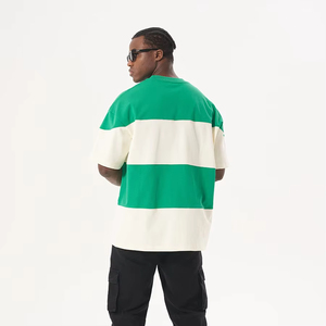 100% algodón de talla grande camiseta de hombre logotipo personalizado impresión barato en blanco hombro caído gran tamaño manga corta estilo Formal - Product Image 2