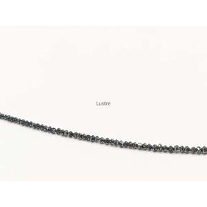 Perles facettées rondes en diamant noir naturel AAA, 1,5-2,3 mm, brin de pierres précieuses pour la fabrication de bijoux à prix de gros - Product Image 3