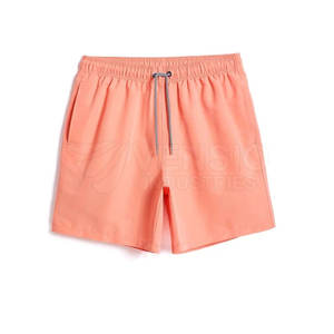 กางเกงคาร์โก้ของผู้ชายผ้าฝ้ายเอวยางยืดปรับได้ป้องกันการเกิดรอยยับเรียบการออกแบบกลางแนวสตรีทแบบกำหนดเอง - Product Image 1