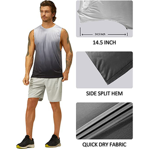 Débardeurs d'entraînement extensibles de haute qualité pour hommes chemises de fitness légères sans manches à séchage rapide OEM personnalisable grande taille - Product Image 4
