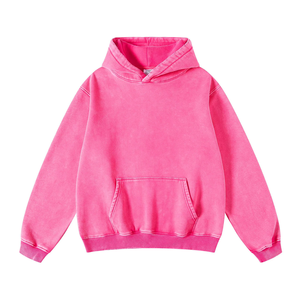 Nueva venta al por mayor de ácido lavado personalizado sudaderas con capucha para los hombres de peso pesado de algodón de gran tamaño de alta calidad desgastada Sudadera con capucha de estilo urbano - Product Image 5