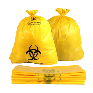 Biohazard/Bio-Medical Waste Bag <b>Garbage</b> Bag Disposable Medical Waste Bag With Hazard Symbol for Infectious Waste <b>Disposal</b> - Product Image 2