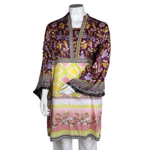 Kurti ample imprimé pour femme - Violet - Product Image 1