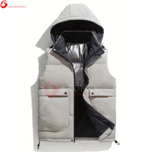 Chaleco Acolchado para Hombre, 100% Poliéster, con Capucha, Impermeable, de Secado Rápido, Talla Grande, para Invierno, Venta al Por Mayor de Fábrica - Product Image 1