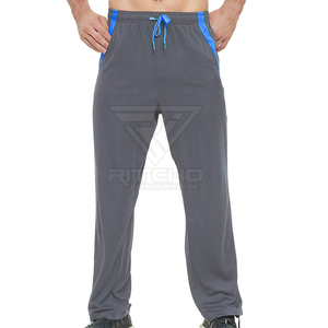 Pantalons pour hommes décontractés professionnels en stock, logo personnalisé, coupe droite, mi-léger, 100% coton, séchage rapide, respirant, été - Product Image 4
