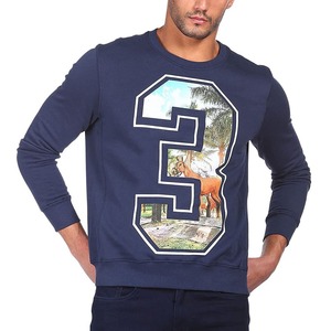 OEM Hombres Sudadera 50 Algodón 50 Poliéster Manga Larga Impreso Oversize Pullover Cuello Redondo Sudadera Al Por Mayor - Product Image 1