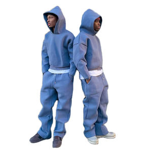 Chándal personalizado Unisex de la mejor calidad, conjunto de sudaderas con capucha de algodón 100%, traje de jogging de lana Vintage Tech impreso para hombres, precios de fábrica - Product Image 1