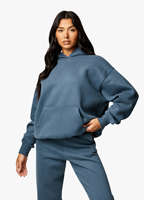 Ensemble de survêtement personnalisé pour femme, pull à capuche et pantalon de jogging, deux pièces, hiver, épais, streetwear, hip-hop, décontracté, vente chaude