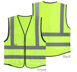 Chaleco de seguridad de calidad superior 100% poliéster antiestático a prueba de agua LED Flash reflectante de alta visibilidad con bolsillos - Product Image 2