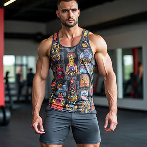 เสื้อกล้ามแขนกุดพิมพ์ลายสำหรับผู้ชาย - Product Image 4