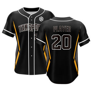 Uniforme de béisbol sublimado con botones y número personalizado al por mayor - Product Image 2