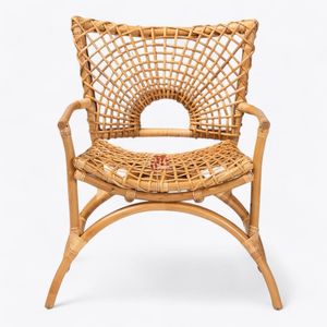Natural Rattan Rocking <b>Chair</b> <b>Lounge</b> <b>Chair</b> Modern Design Outdoor a Living Room Bedroom Restaurant Use - Product Image 4