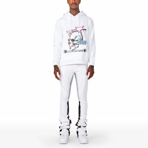 Chándales de moda para hombre con estampado de logotipo personalizado de alta calidad/chándales acampanados de moda para hombre con logotipo personalizado de alta calidad - Product Image 6