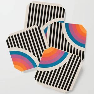 High Quality Mother of Pearl Logo Printed Coasters Classic Style - Product Image 1