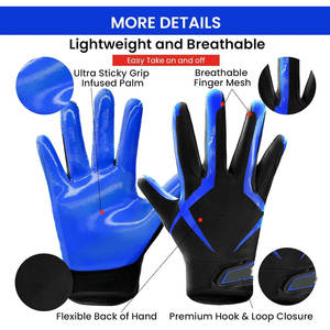Gants de football américain, nouvelle arrivée, fournisseur en gros, durables, en latex résistant, nouveau style, imperméables, pour le sport en plein air - Product Image 5