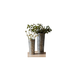 Juego de 2 floreros de diseño maravilloso, forma y tamaño personalizados, florero galvanizado para decoración de jardín - Product Image 3