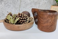 Mug de randonnée en bois de style moderne de haute qualité, design et logo personnalisés, léger, écologique, pour la randonnée et le camping