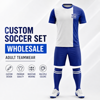 Ensemble de football personnalisé pour adultes, imprimé animal, manches courtes, respirant, uniforme d'équipe, vêtements d'entraînement, vente en gros, kit de maillot de sport personnalisable