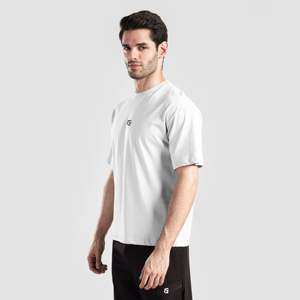 Solid Pattern <b>Tee</b> in <b>White</b> 100% Cotton Jersey Breathable and Compressed Custom Embroidery Sizes 180g and 240g - Product Image 3