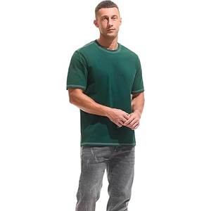 New Arrival Men's 100% Cotton Knitted Solid T-Shirt 180 Grams High Quality Quick Dry <b>Tech</b> Anti-Odor Performance Breathable - Product Image 3