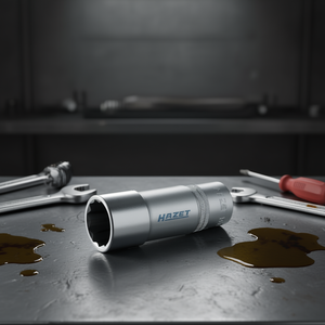 Llave de vaso cuadrada larga de 12 puntas Hazet de 1/2'' con perfil de tracción y moleteado - Product Image 3