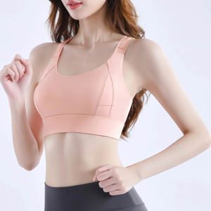 สปอร์ตบราแบบซัพพอร์ตสูง ทนแรงกระแทก ระบายอากาศได้ดี สายปรับได้ พร้อมแผ่นรองรับทรงอกสำหรับผู้หญิง เหมาะสำหรับโยคะ - Product Image 2