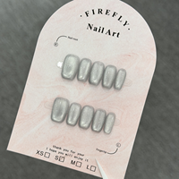 Faux ongles œil de chat à presser, faits main, avec paillettes et strass, courts et carrés, réutilisables, vente en gros, direct usine
