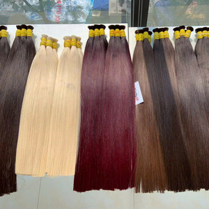 Extensiones de cabello humano liso Natural Super doble dibujado a granel vietnamita crudo 100% envío rápido - Product Image 1