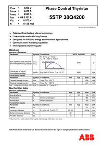 ฮิตาชิ เอ็นเนอร์จี 5STP 38Q4200 ไทริสเตอร์ควบคุมเฟส 4200V 4420A ไดรฟ์กิโลวัตต์ ตัวแปลงไฟฟ้าแบบไลน์คอมมิวเทชั่น ตัวแปลงไฟฟ้ากระแสตรงแรงดันสูงแบบไลน์คอมมิวเทชั่น - Product Image 2