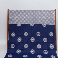 Tela Batik estampada con motivo de ciudad antigua de Semarang azul, producto de Indonesia de Setitik Culturware