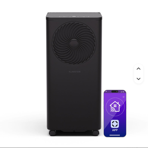 Climatiseur portable tour 9000 BTU pour la maison, contrôle via application WiFi, 3-en-1 : refroidissement, déshumidificateur, ventilateur, 3 vitesses, 24-33 m², 50 dB, noir - Product Image 1