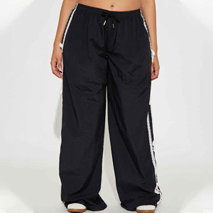 ODM กางเกงคาร์โก้ผู้หญิงแบบลำลองพร้อมแถบเอวยางยืดกางเกงแฟชั่นมีกระเป๋าสไตล์ใหม่สำหรับผู้หญิงขายส่ง - Product Image 4