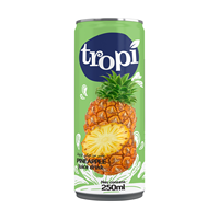 Premium Verse Natuurlijke Ananassap Drink Oem/Odm Ontwerp Gratis Monster Verwerkt Fruit Puree Gearomatiseerd 330Ml Blik (Ingeblikt) 8 Brix