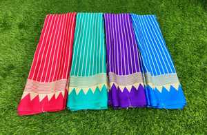 Saree de crepé brillante, tela suave de la mejor calidad, Sari estampado de estilo moderno con blusa, fiesta de boda sin peso - Product Image 2